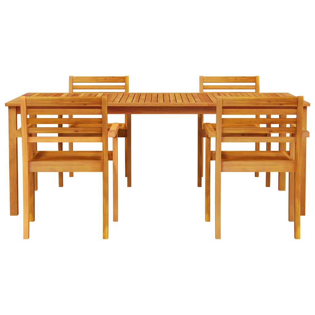 vidaXL Zestaw do jadalni w ogrodzie 7 pcs Brązowy Lite Drewno Akacji