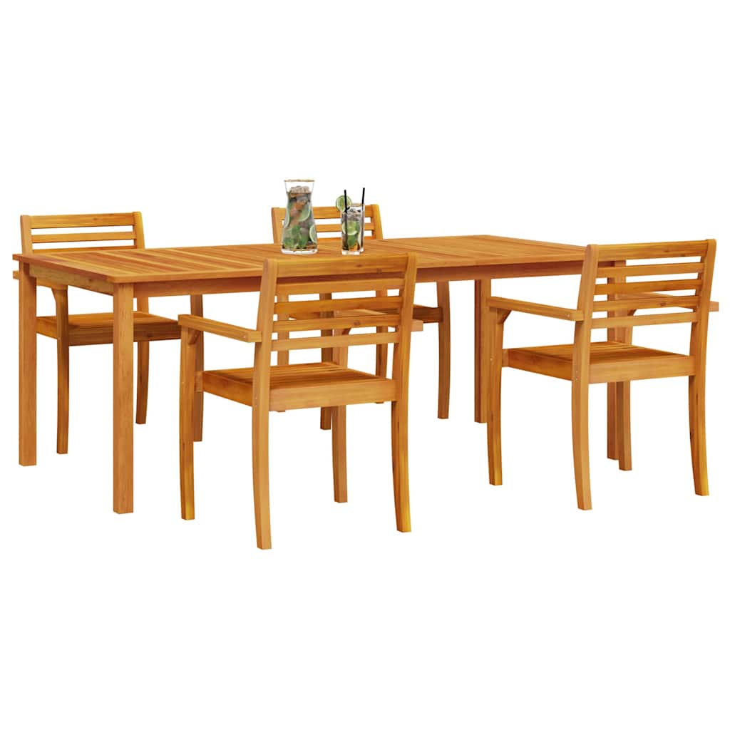 vidaXL Zestaw do jadalni w ogrodzie 7 pcs Brązowy Lite Drewno Akacji