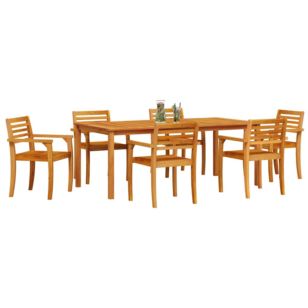 vidaXL Zestaw do jadalni w ogrodzie 9 pcs Brązowy Lite Drewno Akacji