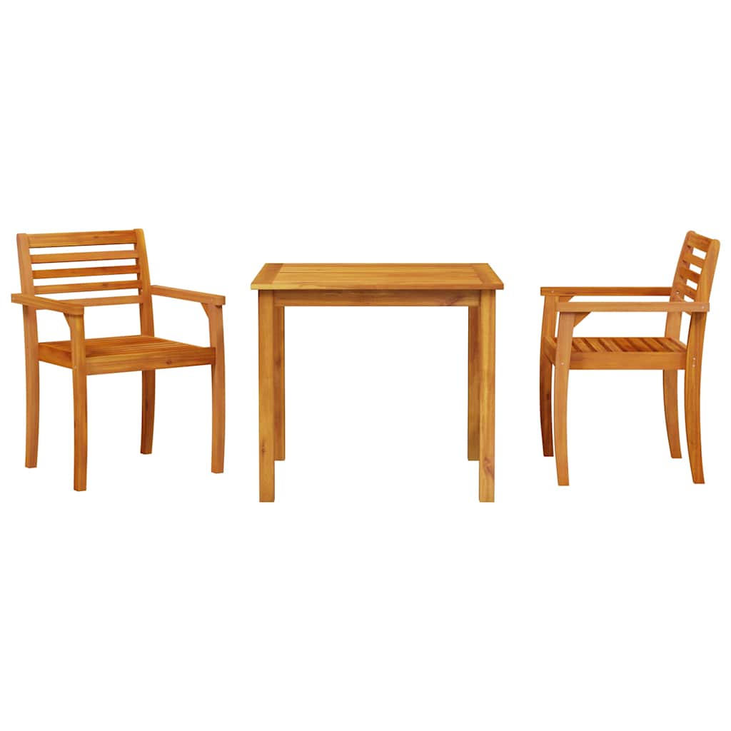 vidaXL Zestaw do jadalni w ogrodzie 3 pcs Brązowy Lite Drewno Akacji