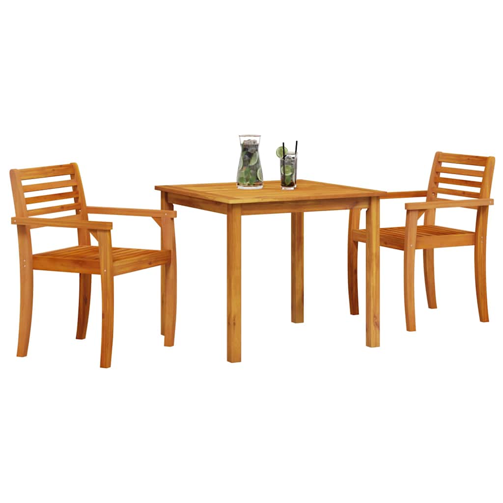 vidaXL Zestaw do jadalni w ogrodzie 3 pcs Brązowy Lite Drewno Akacji