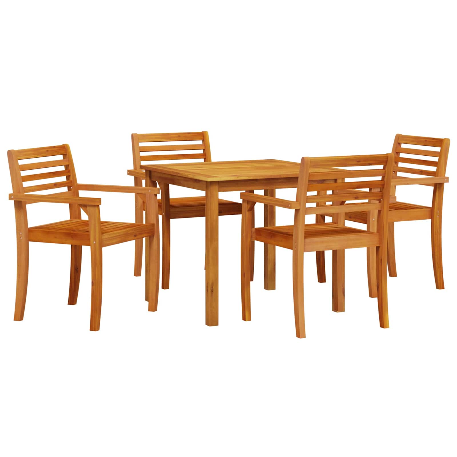 vidaXL Zestaw do jadalni w ogrodzie 5 pcs Brązowy Lite Drewno Akacji