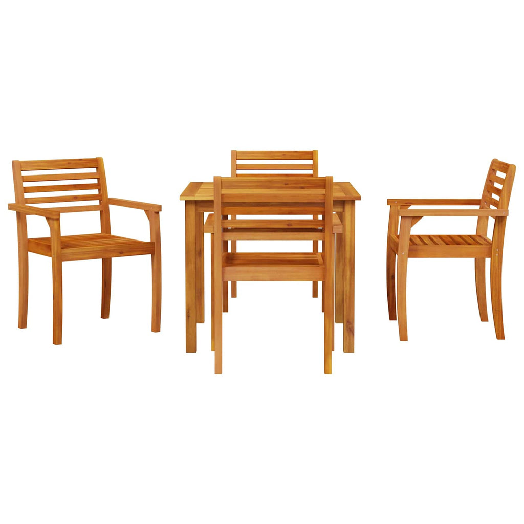 vidaXL Zestaw do jadalni w ogrodzie 5 pcs Brązowy Lite Drewno Akacji