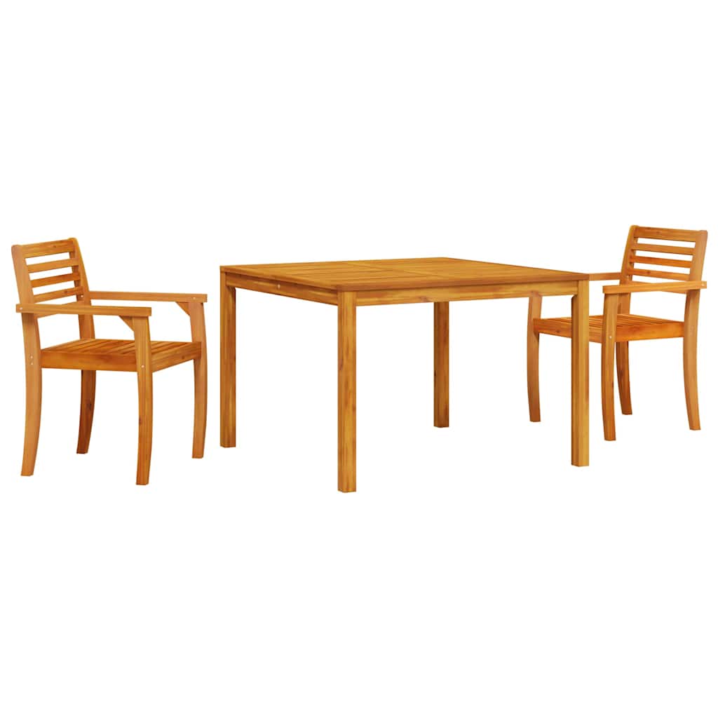vidaXL Zestaw do jadalni w ogrodzie 3 pcs Brązowy Lite Drewno Akacji