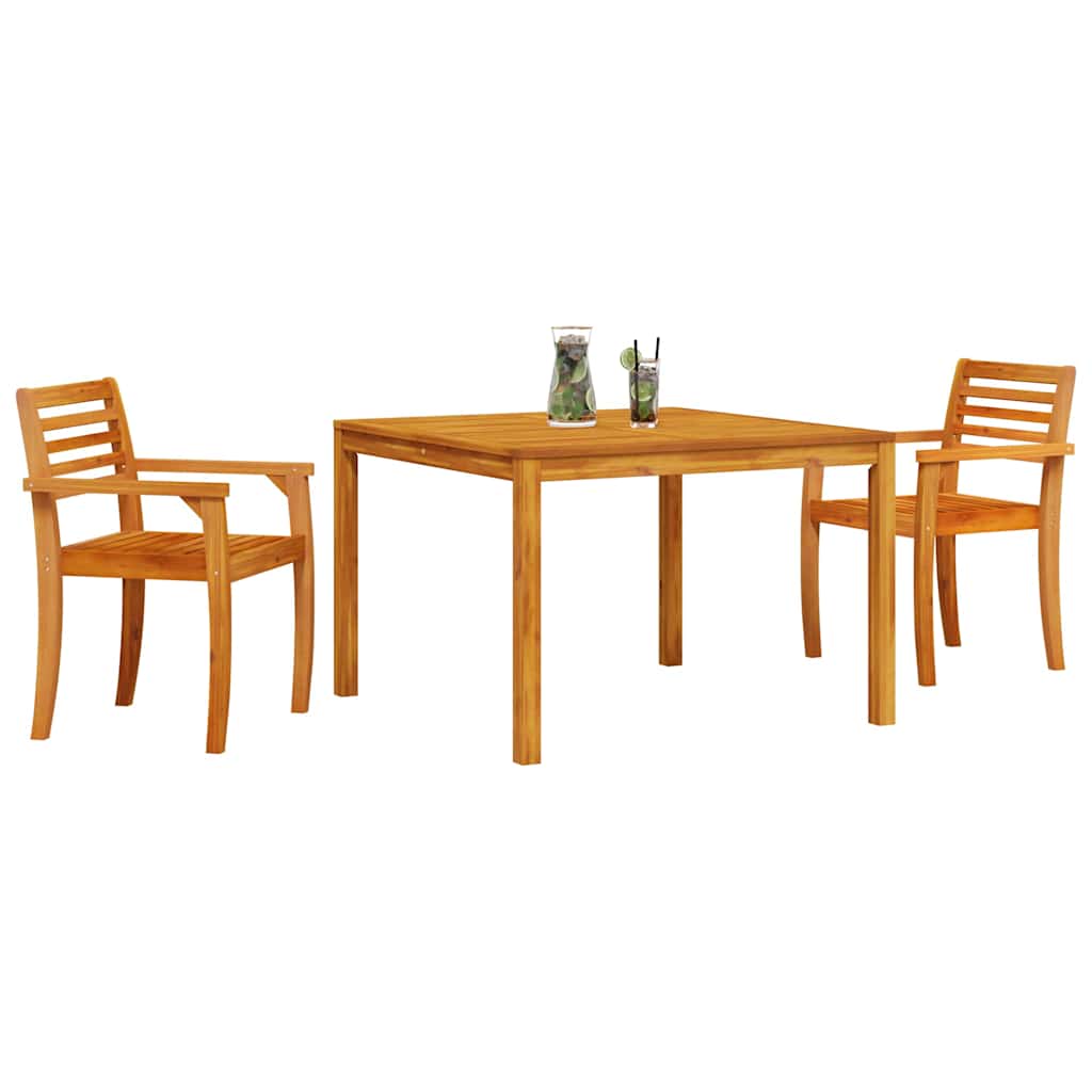 vidaXL Zestaw do jadalni w ogrodzie 3 pcs Brązowy Lite Drewno Akacji