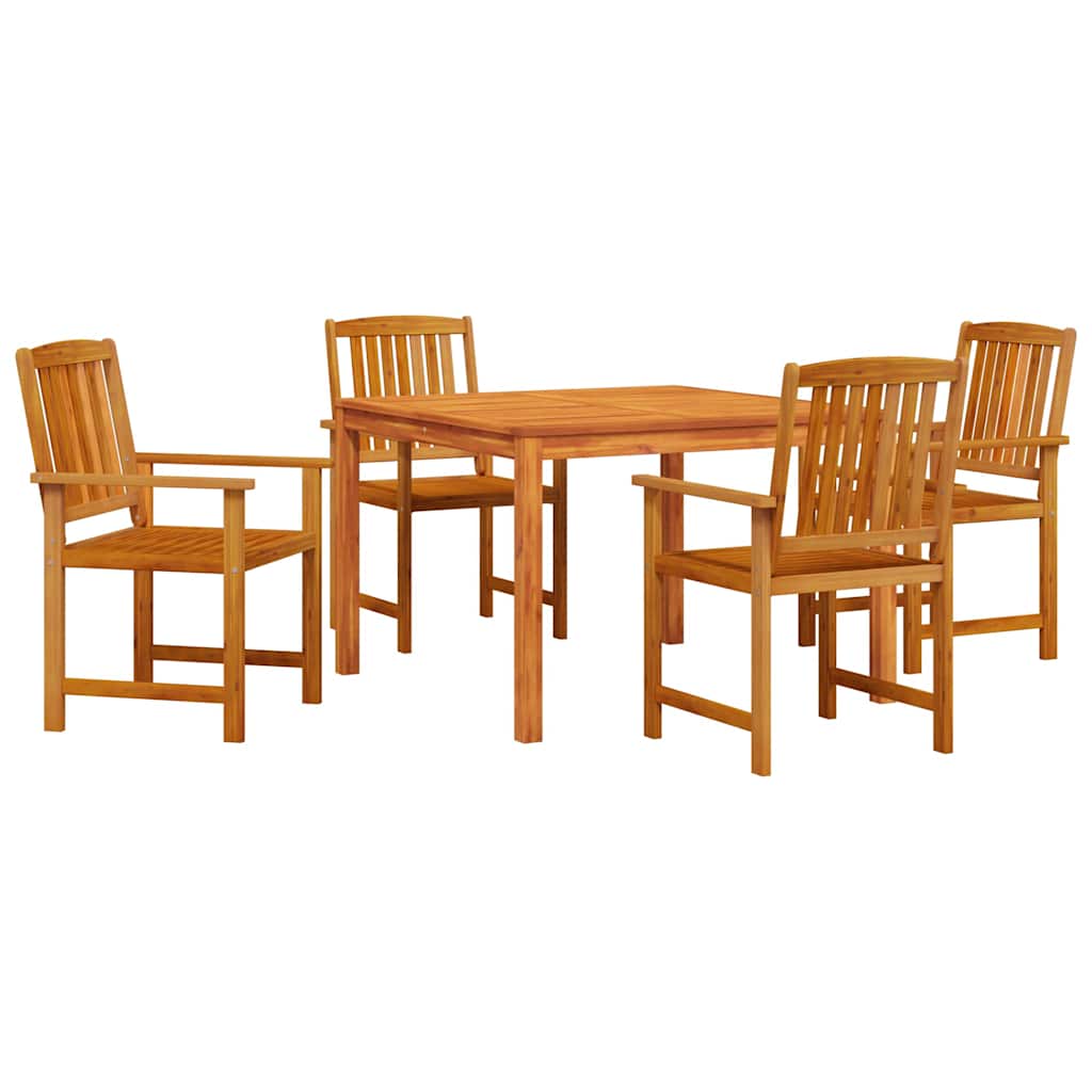 vidaXL Zestaw do jadalni w ogrodzie 5 pcs Brązowy Lite Drewno Akacji