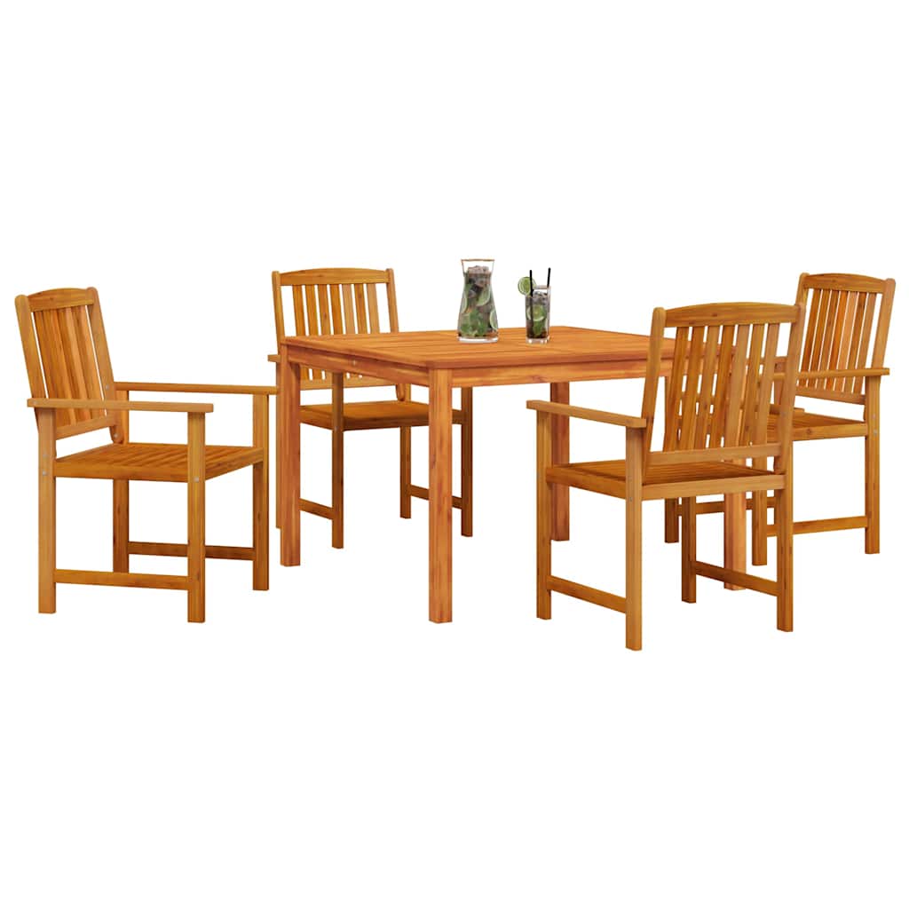 vidaXL Zestaw do jadalni w ogrodzie 5 pcs Brązowy Lite Drewno Akacji