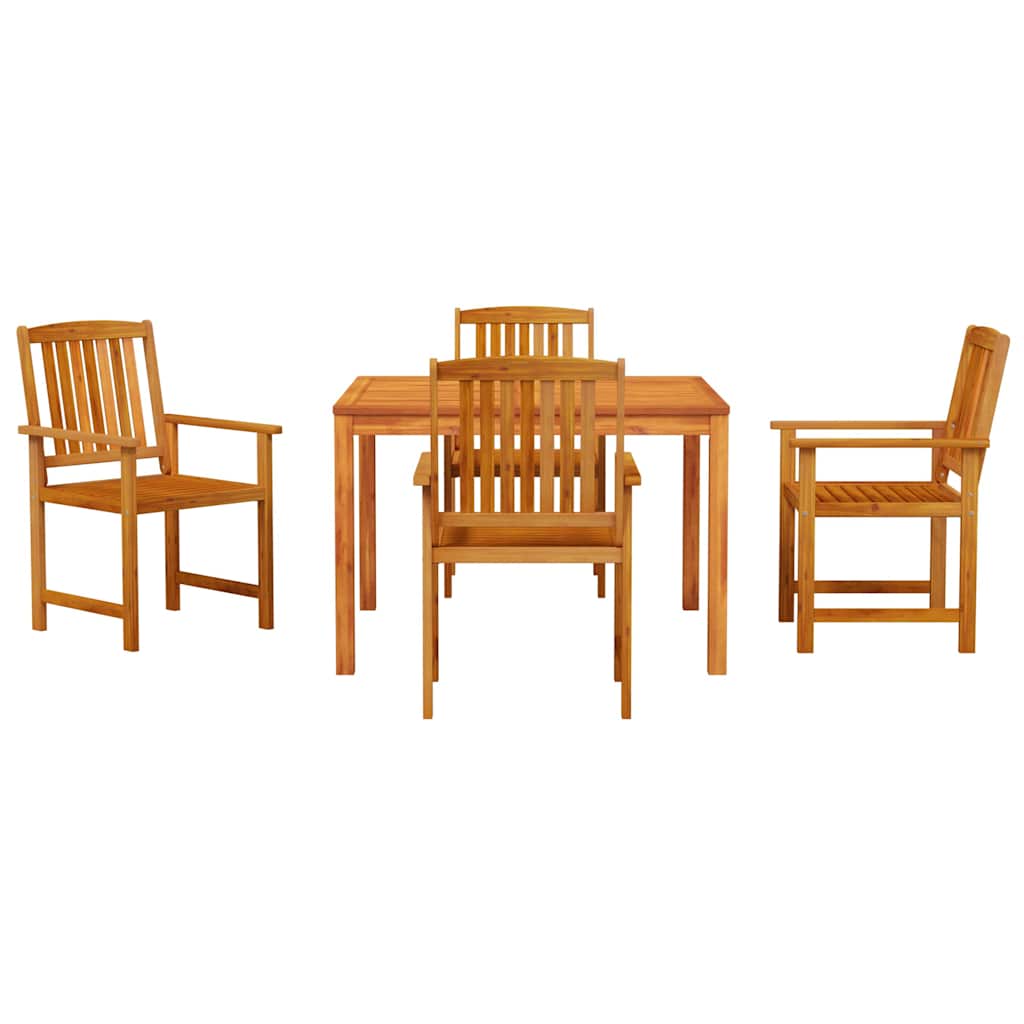 vidaXL Zestaw do jadalni w ogrodzie 5 pcs Brązowy Lite Drewno Akacji