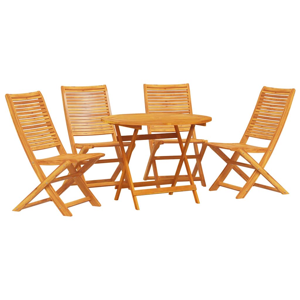 vidaXL Zestaw do jadalni w ogrodzie 5 pcs Brązowy Lite Drewno Akacji