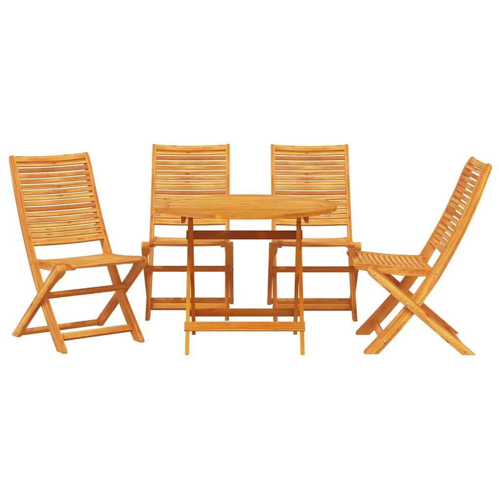 vidaXL Zestaw do jadalni w ogrodzie 5 pcs Brązowy Lite Drewno Akacji