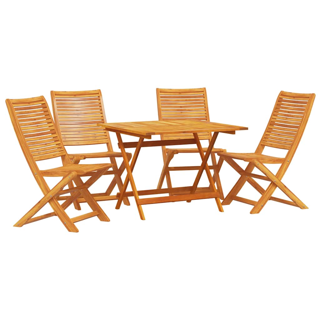 vidaXL Zestaw do jadalni w ogrodzie 5 pcs Brązowy Lite Drewno Akacji