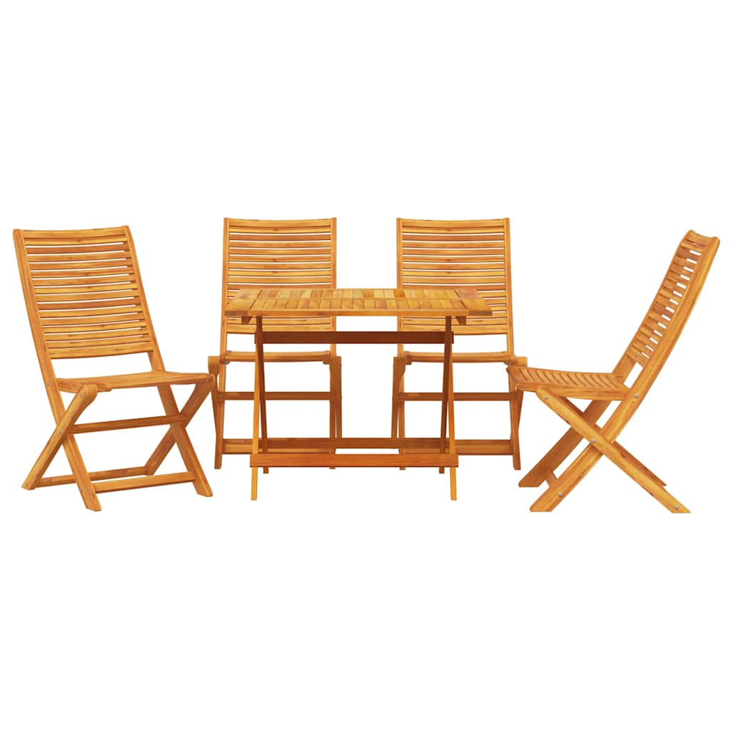 vidaXL Zestaw do jadalni w ogrodzie 5 pcs Brązowy Lite Drewno Akacji