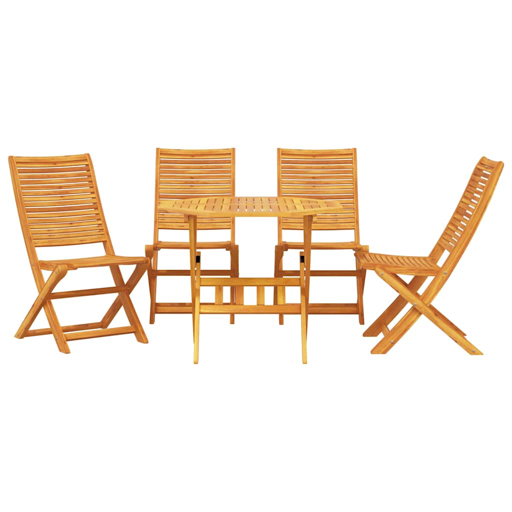 vidaXL Zestaw do jadalni w ogrodzie 5 pcs Brązowy Lite Drewno Akacji
