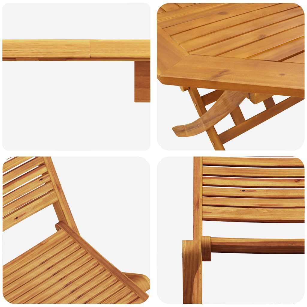 vidaXL Zestaw do jadalni w ogrodzie 5 pcs Brązowy Lite Drewno Akacji