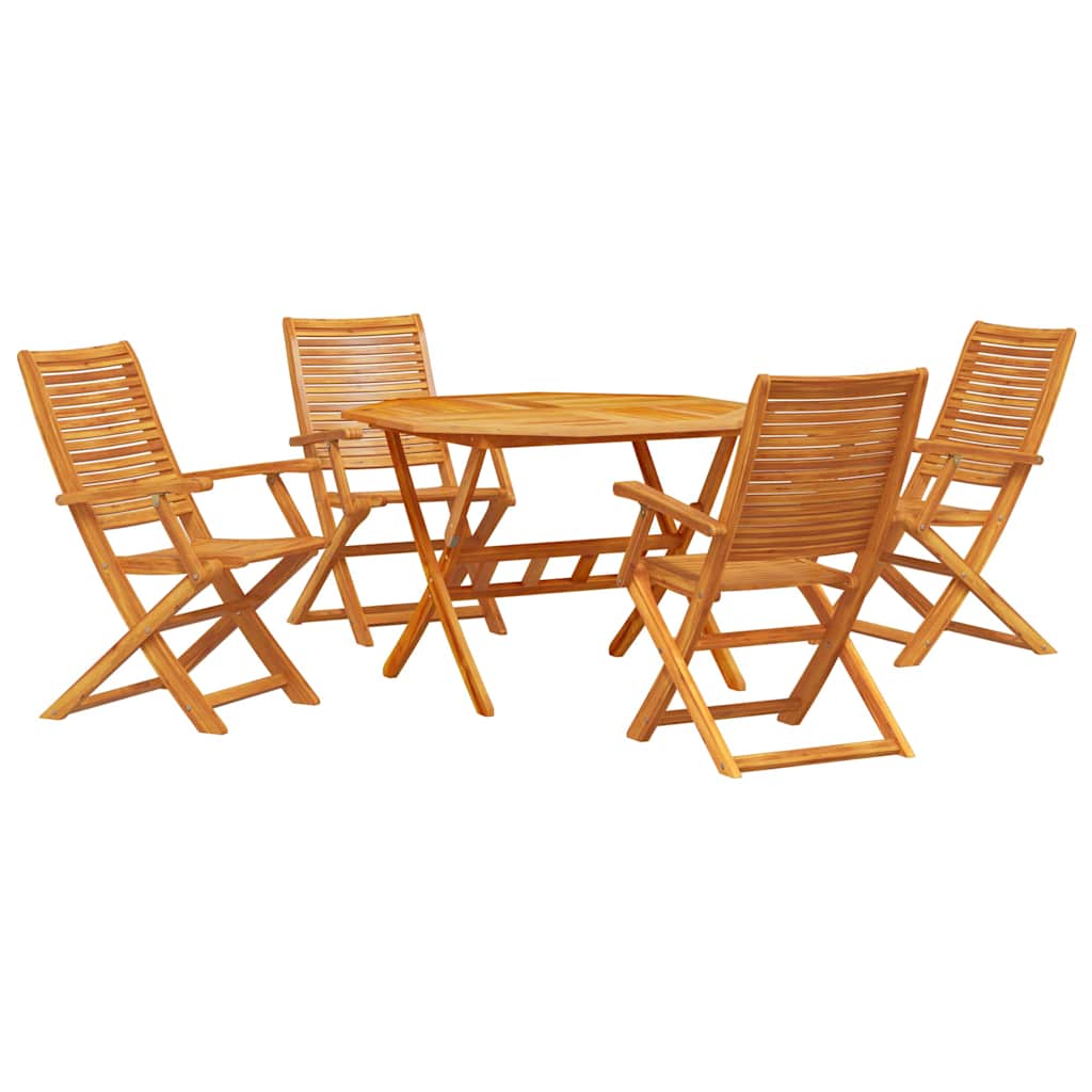 vidaXL Zestaw do jadalni w ogrodzie 5 pcs Brązowy Lite Drewno Akacji