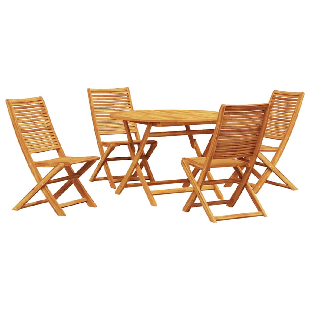 vidaXL Zestaw do jadalni w ogrodzie 5 pcs Brązowy Lite Drewno Akacji