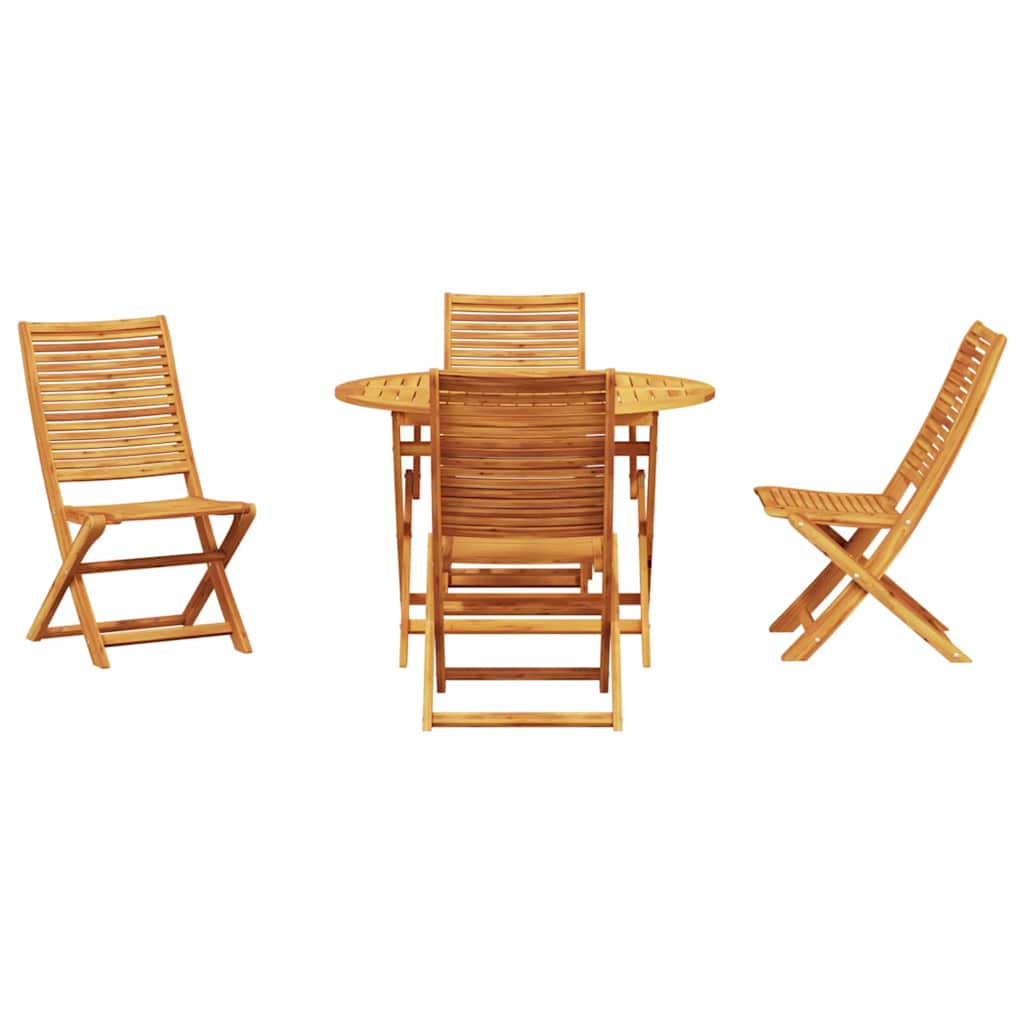 vidaXL Zestaw do jadalni w ogrodzie 5 pcs Brązowy Lite Drewno Akacji
