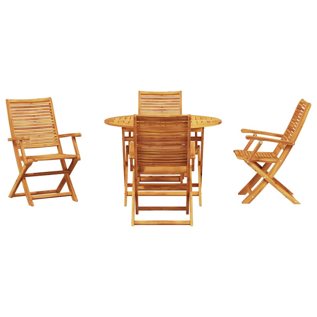 vidaXL Zestaw do jadalni w ogrodzie 5 pcs Brązowy Lite Drewno Akacji