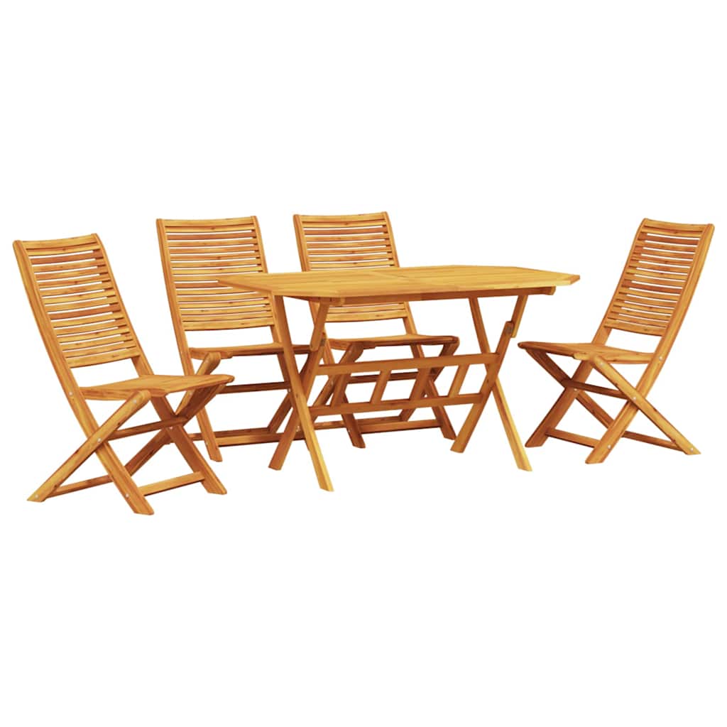 vidaXL Zestaw do jadalni w ogrodzie 5 pcs Brązowy Lite Drewno Akacji