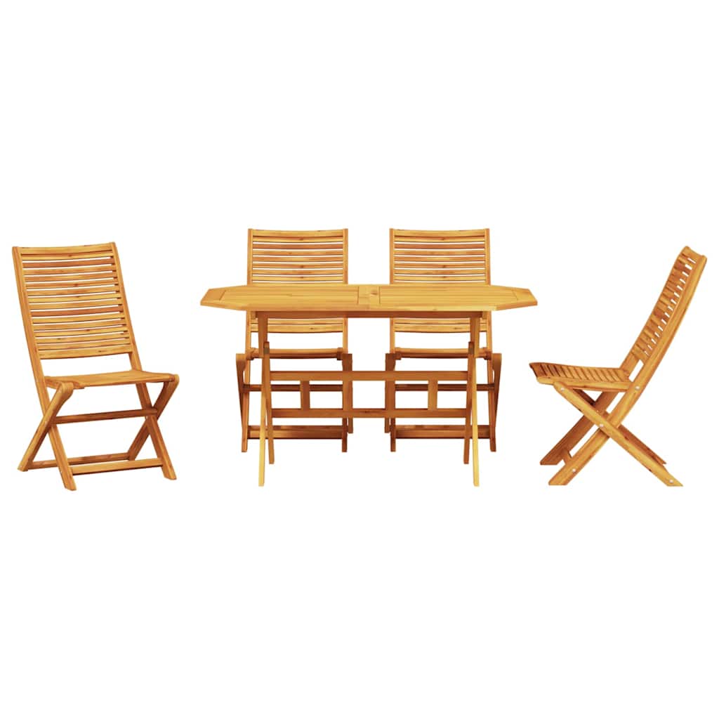 vidaXL Zestaw do jadalni w ogrodzie 5 pcs Brązowy Lite Drewno Akacji