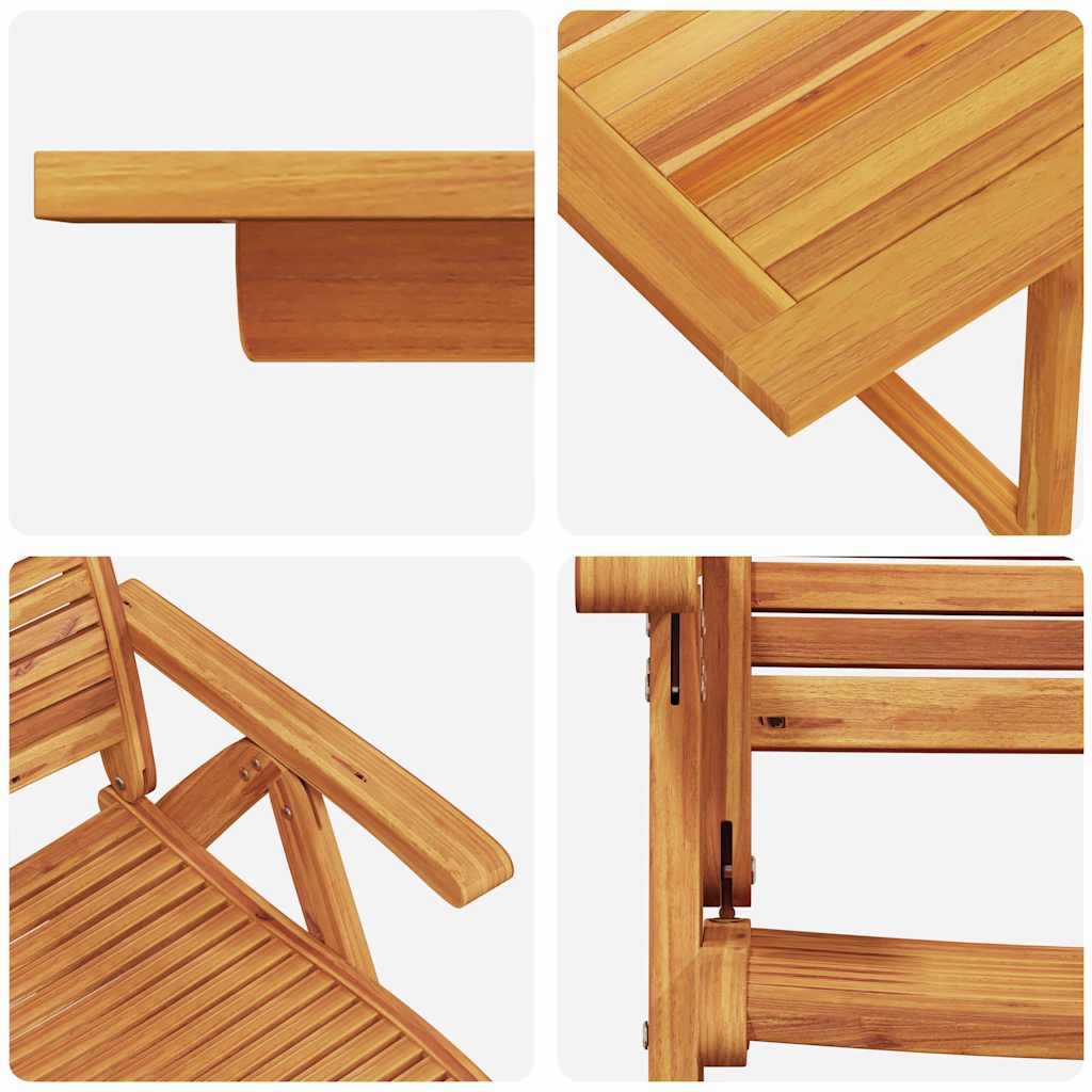 vidaXL Zestaw do jadalni w ogrodzie 5 pcs Brązowy Lite Drewno Akacji