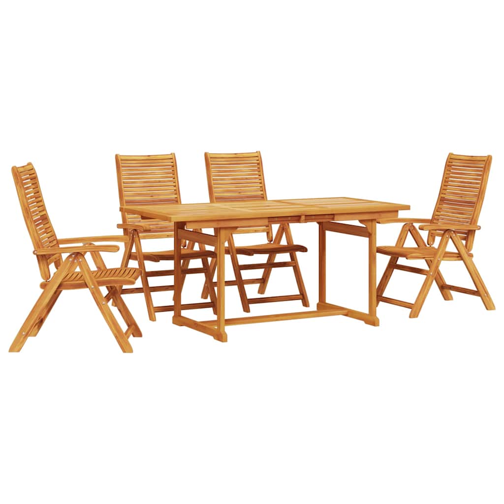 vidaXL Zestaw do jadalni w ogrodzie 5 pcs Brązowy Lite Drewno Akacji