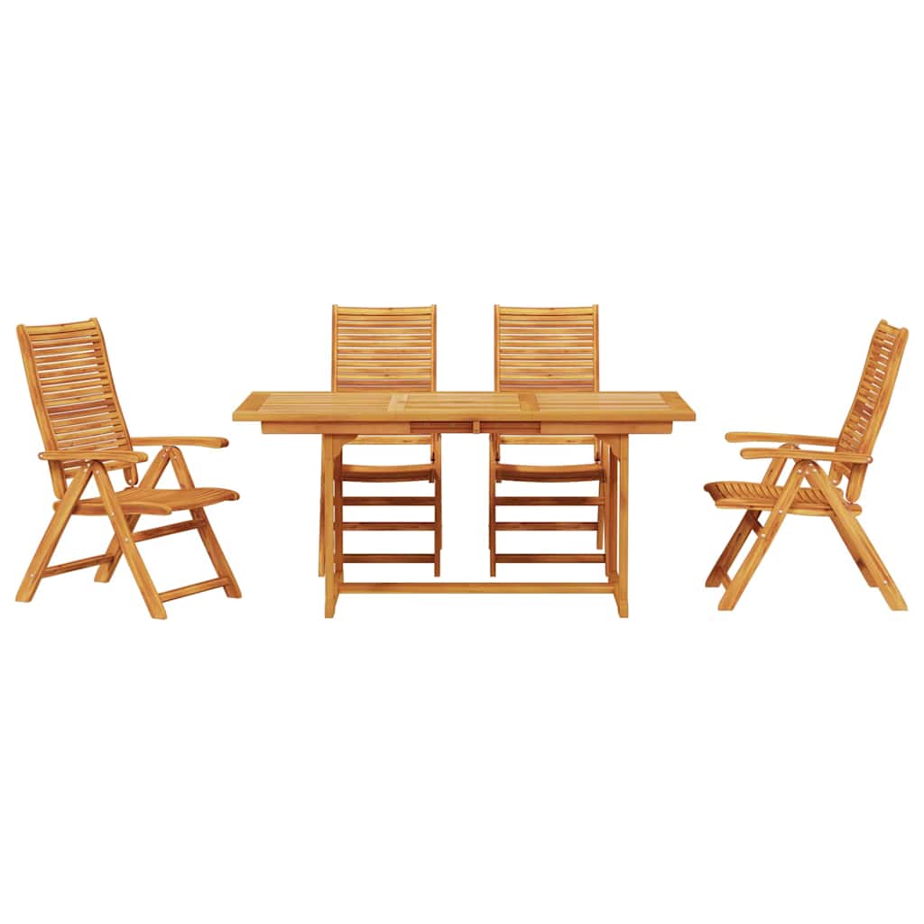 vidaXL Zestaw do jadalni w ogrodzie 5 pcs Brązowy Lite Drewno Akacji
