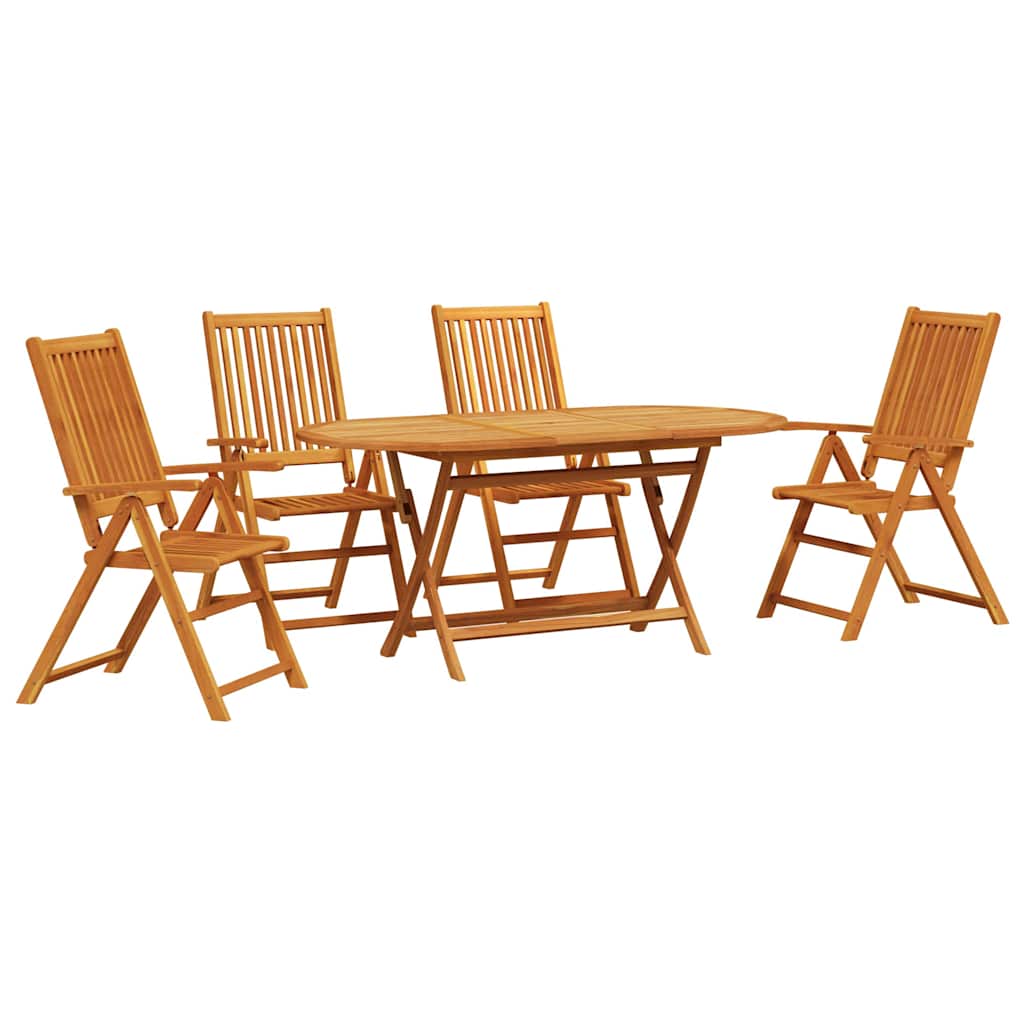 vidaXL Zestaw do jadalni w ogrodzie 5 pcs Brązowy Lite Drewno Akacji