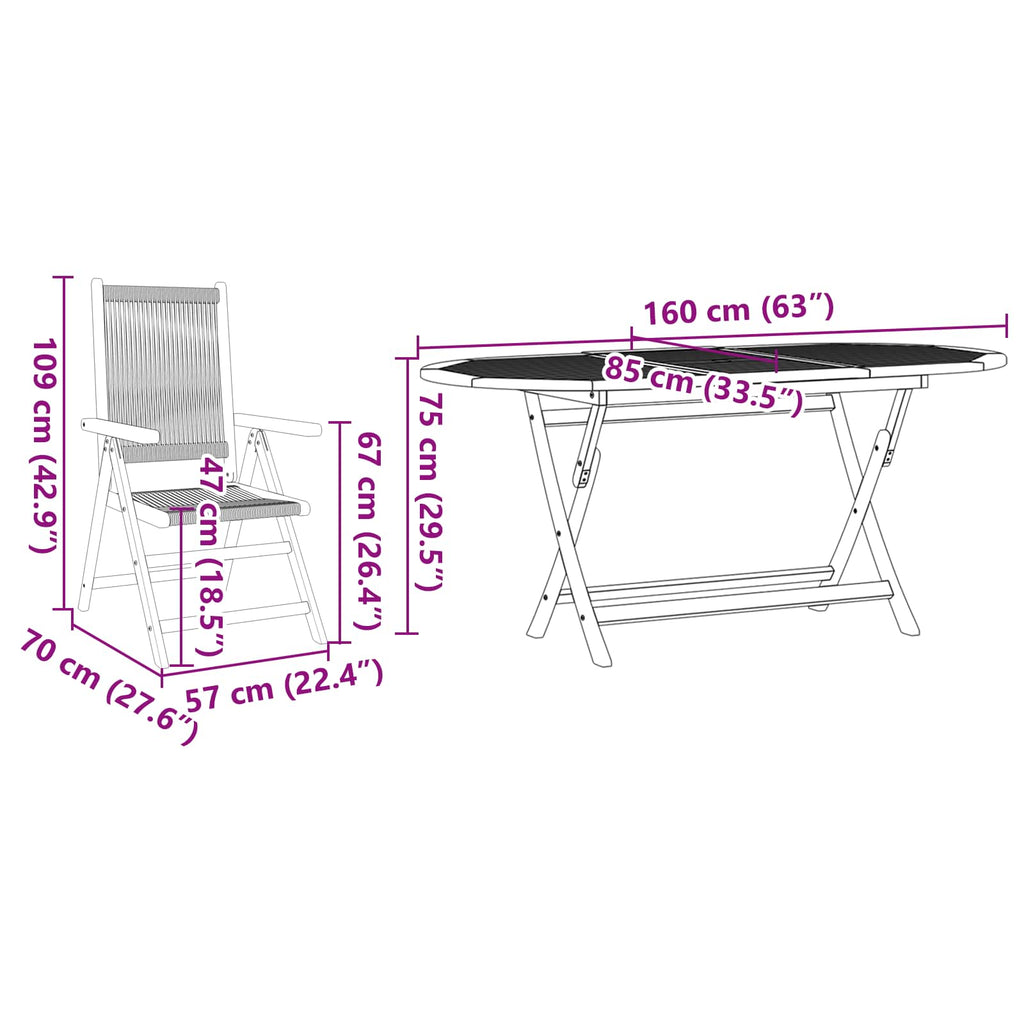 vidaXL Zestaw do jadalni w ogrodzie 5 pcs Beżowy Lite Drewno Akacji