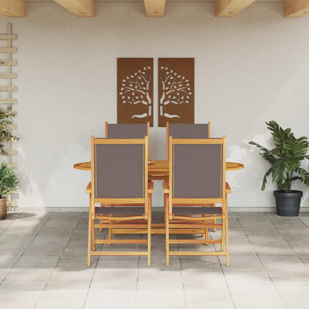 vidaXL Zestaw do jadalni w ogrodzie 5 pcs Antracyt Lite Drewno Akacji