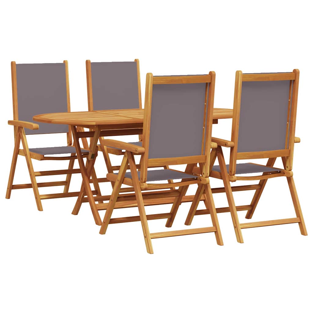 vidaXL Zestaw do jadalni w ogrodzie 5 pcs Antracyt Lite Drewno Akacji