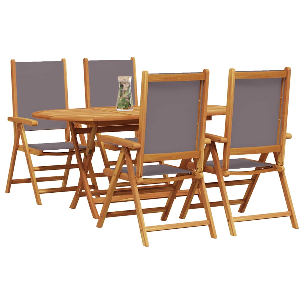 vidaXL Zestaw do jadalni w ogrodzie 5 pcs Antracyt Lite Drewno Akacji