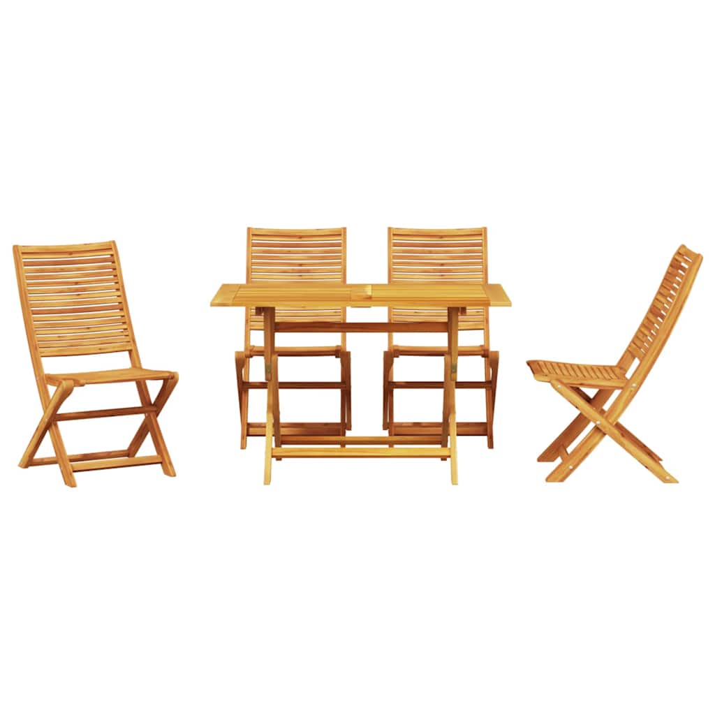 vidaXL Zestaw do jadalni w ogrodzie 5 pcs Brązowy Lite Drewno Akacji