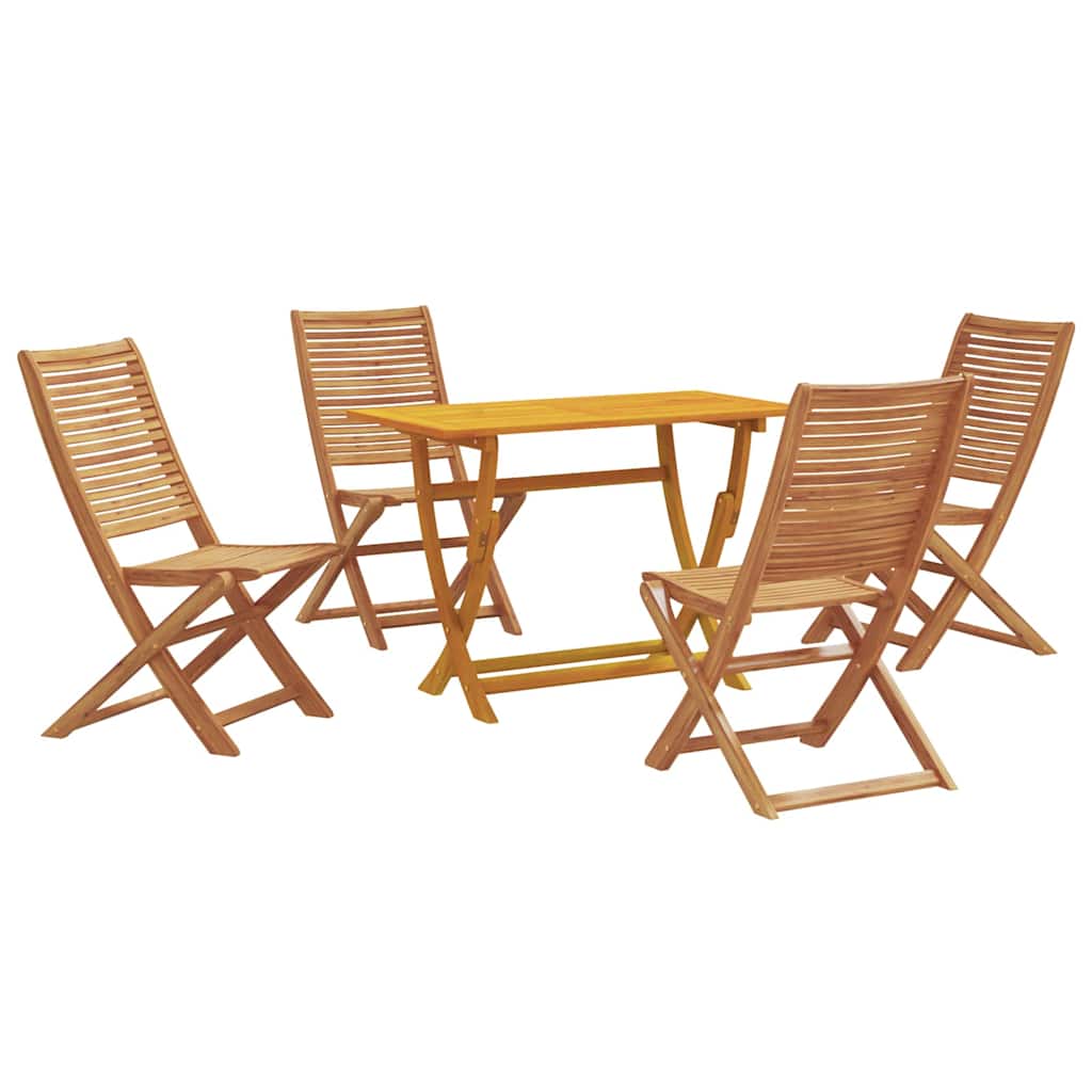 vidaXL Zestaw do jadalni w ogrodzie 5 pcs Brązowy Lite Drewno Akacji