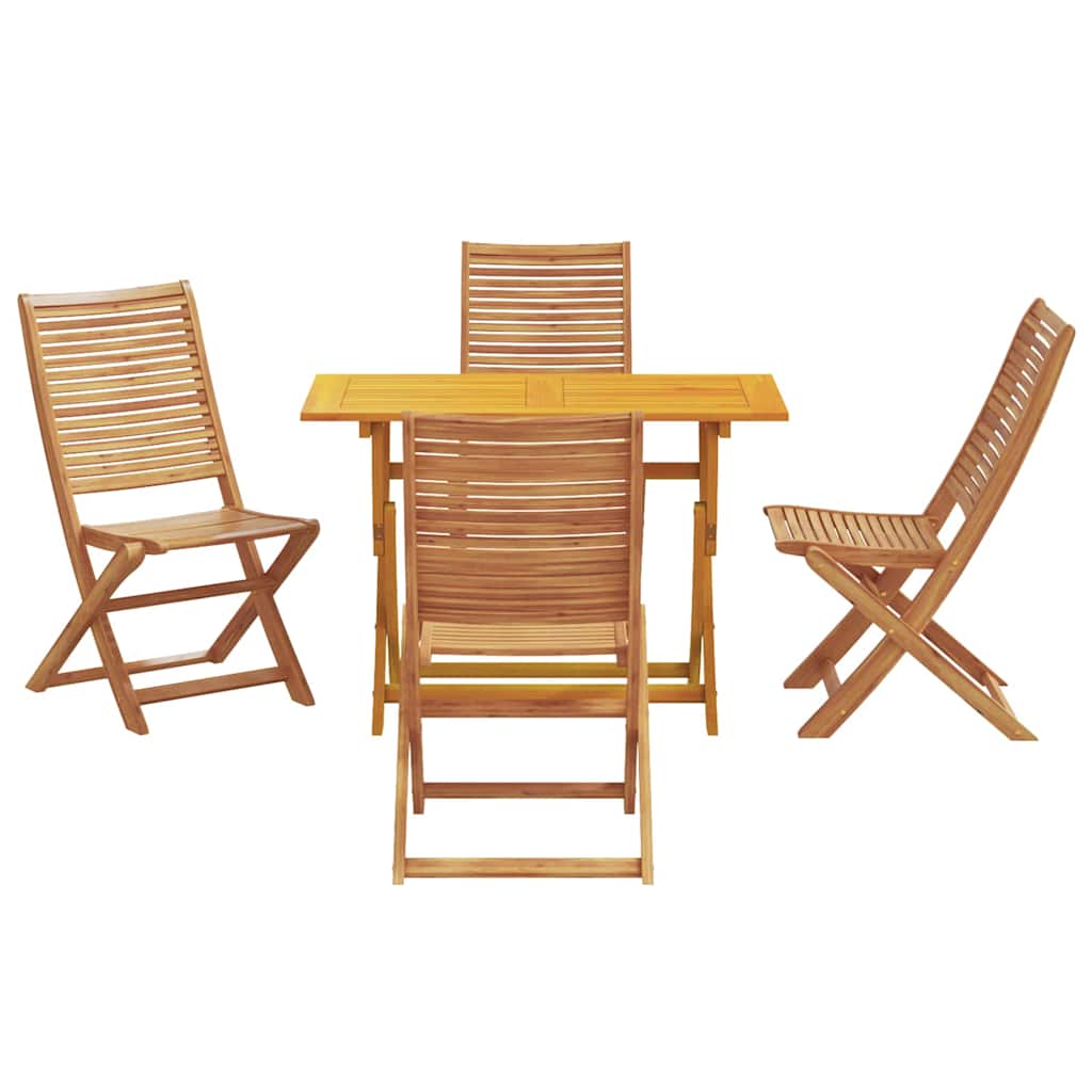 vidaXL Zestaw do jadalni w ogrodzie 5 pcs Brązowy Lite Drewno Akacji