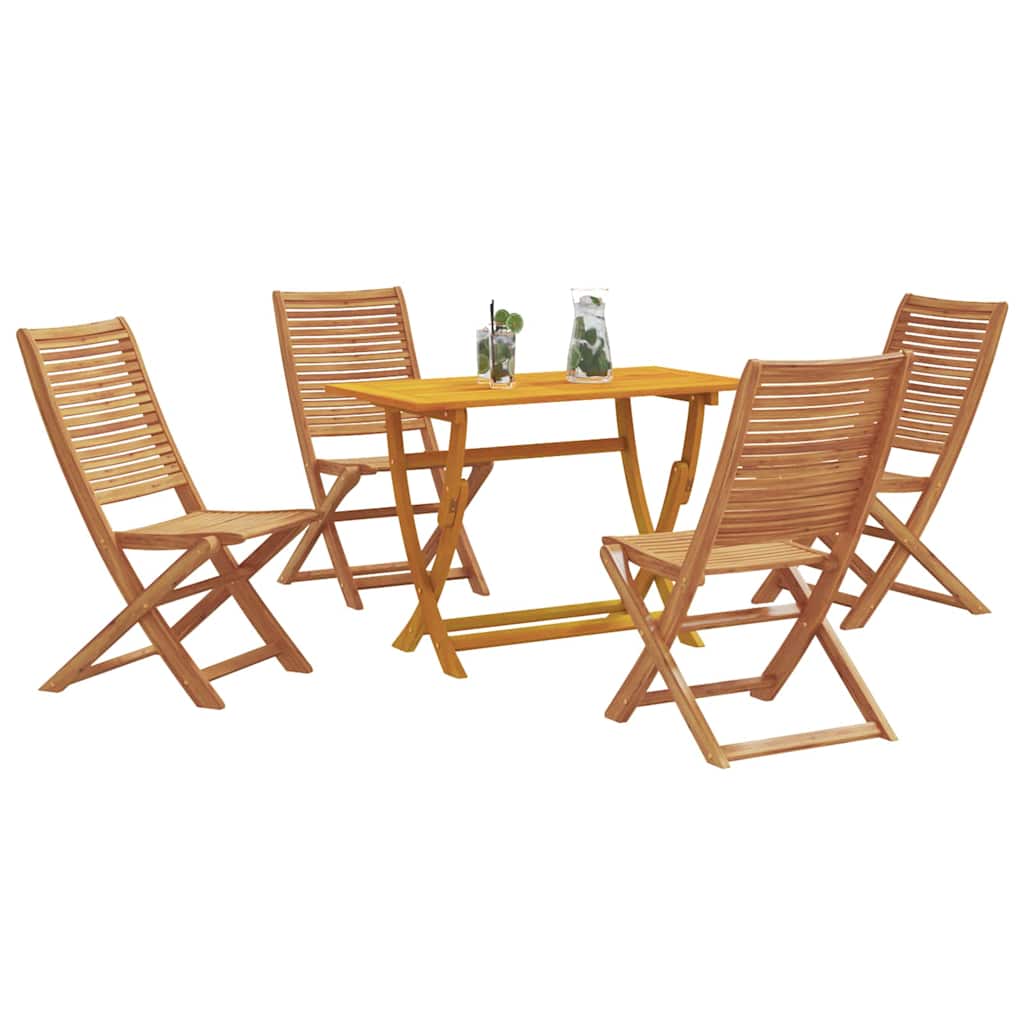 vidaXL Zestaw do jadalni w ogrodzie 5 pcs Brązowy Lite Drewno Akacji