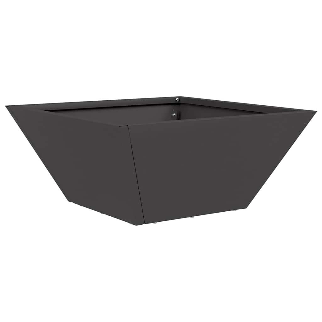 vidaXL Doniczka ogrodowa 5 pcs Czarny 35 x 35 x 15 cm Stal zimnogięta