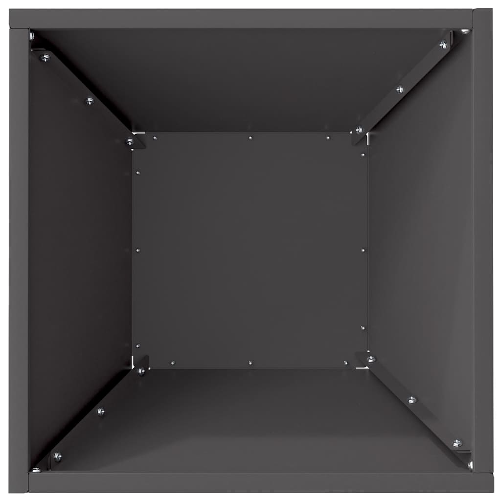 vidaXL Doniczka ogrodowa 5 pcs Czarny 35 x 35 x 15 cm Stal zimnogięta