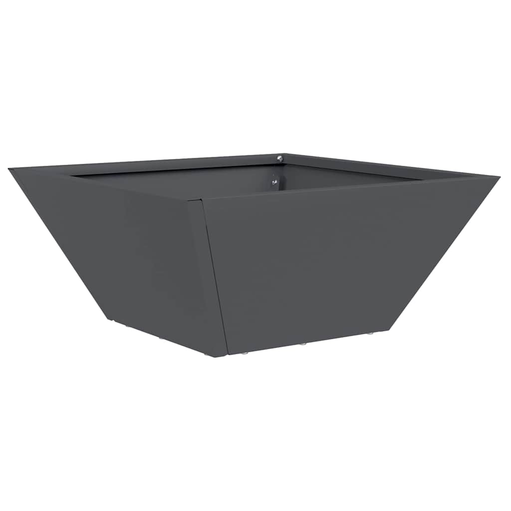 vidaXL Doniczka ogrodowa Antracyt 35 x 35 x 15 cm Stal zimnogięta