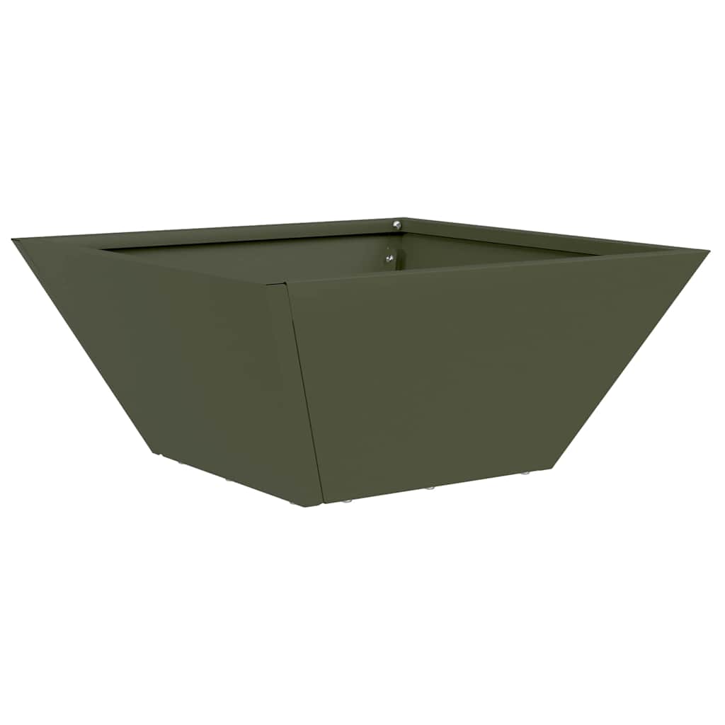 vidaXL Doniczka ogrodowa 5 pcs Zielony oliwkowy 35 x 35 x 15 cm