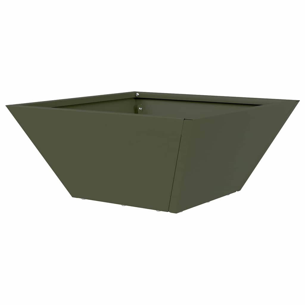vidaXL Doniczka ogrodowa 5 pcs Zielony oliwkowy 35 x 35 x 15 cm