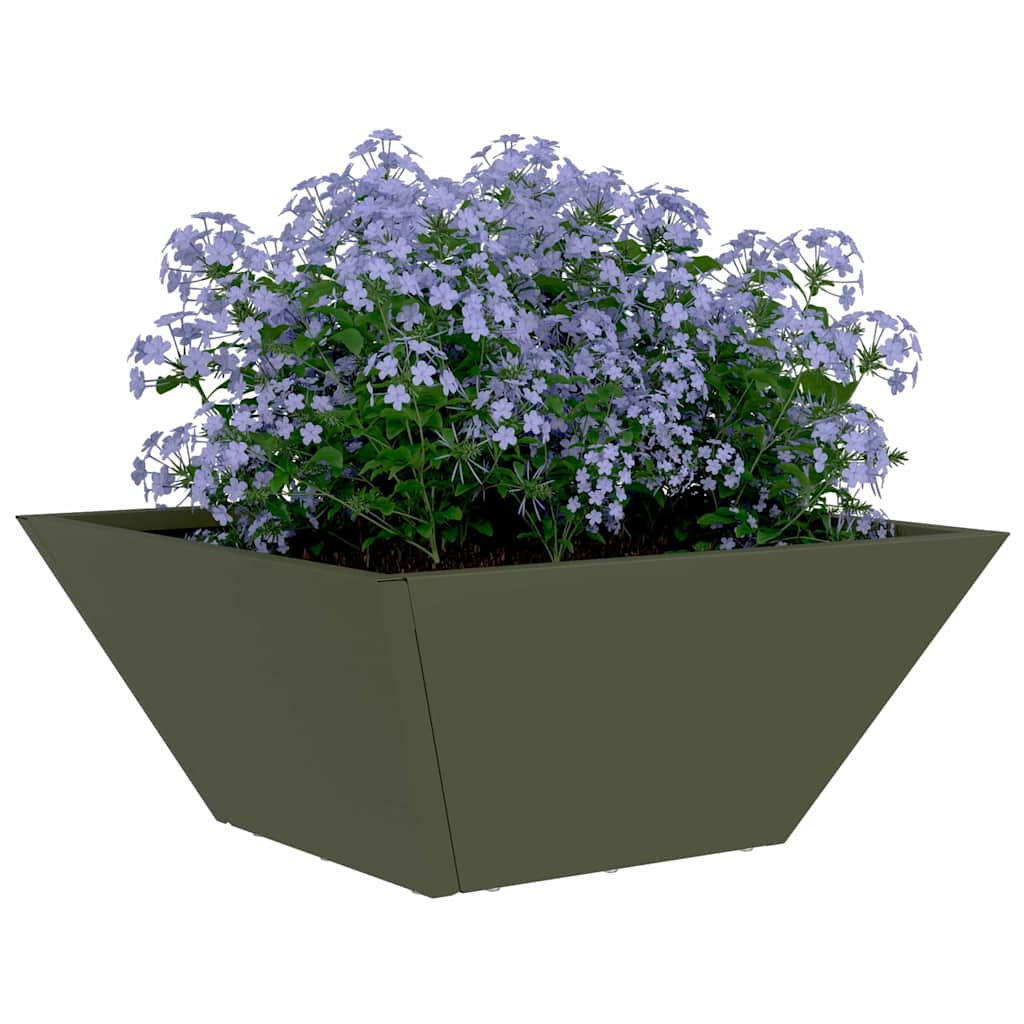 vidaXL Doniczka ogrodowa 5 pcs Zielony oliwkowy 35 x 35 x 15 cm
