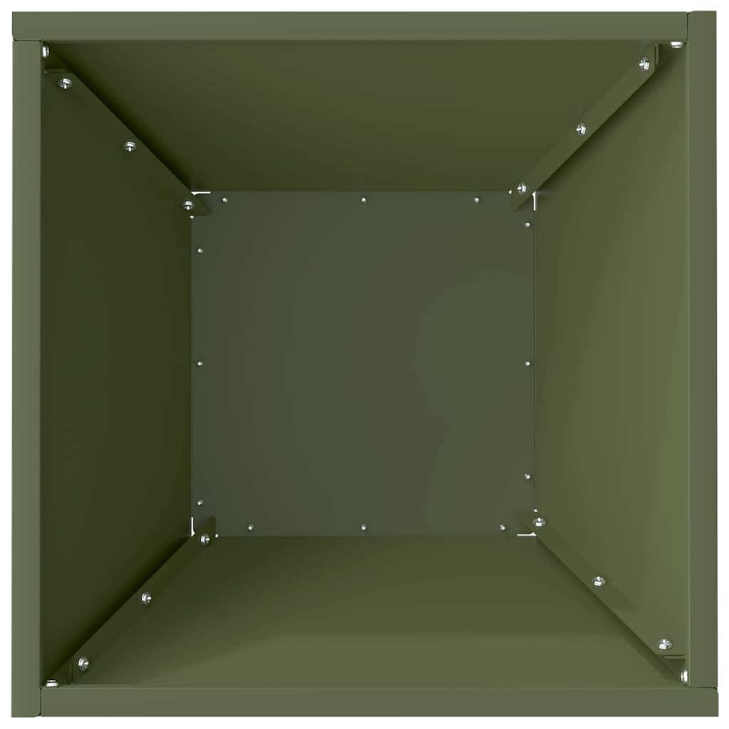 vidaXL Doniczka ogrodowa 5 pcs Zielony oliwkowy 35 x 35 x 15 cm