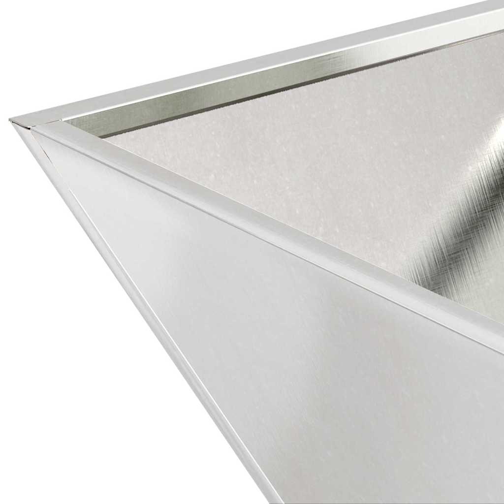 vidaXL Doniczka ogrodowa 5 pcs Srebrny 35 x 35 x 15 cm Stal nierdzewna