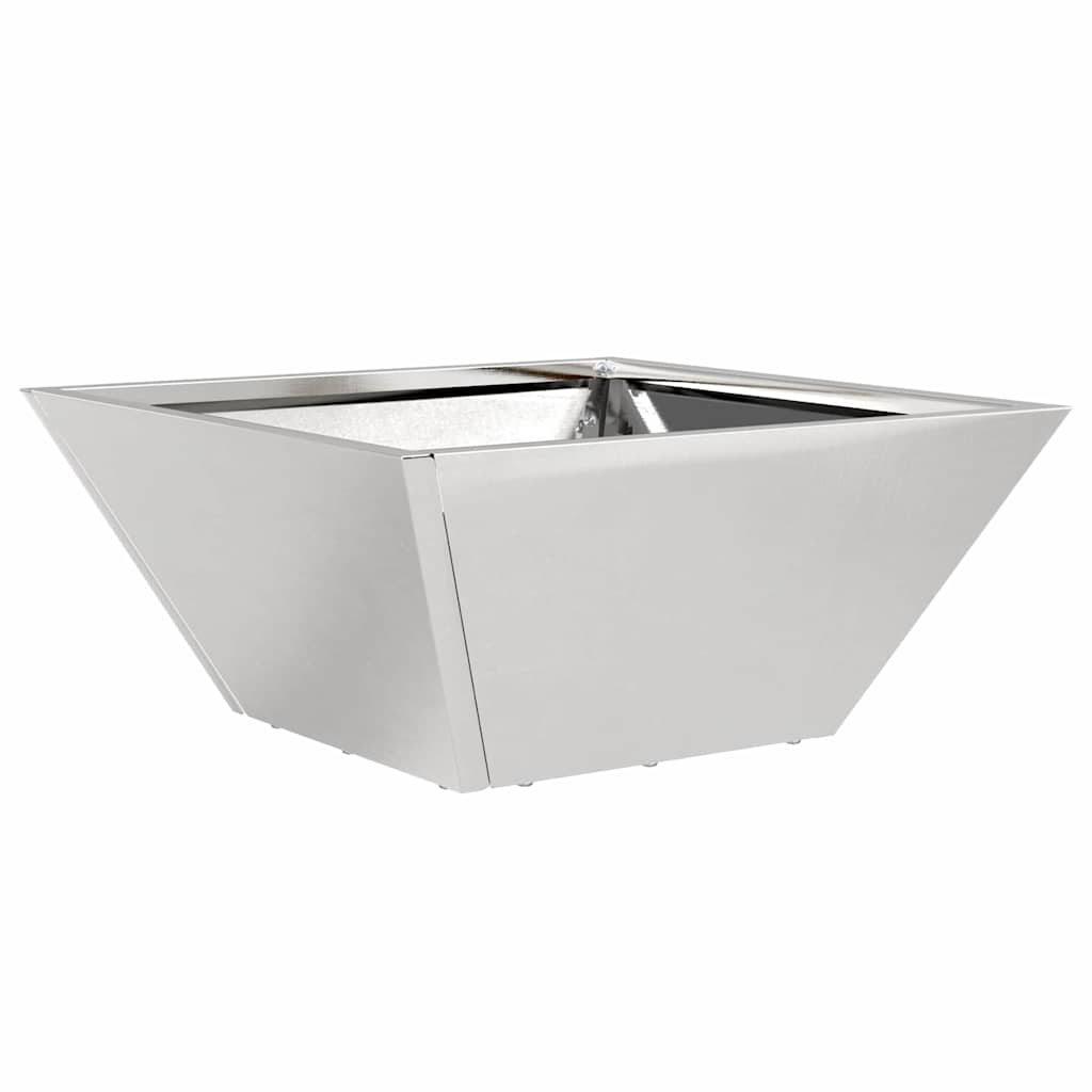 vidaXL Doniczka ogrodowa 5 pcs Srebrny 35 x 35 x 15 cm Stal nierdzewna