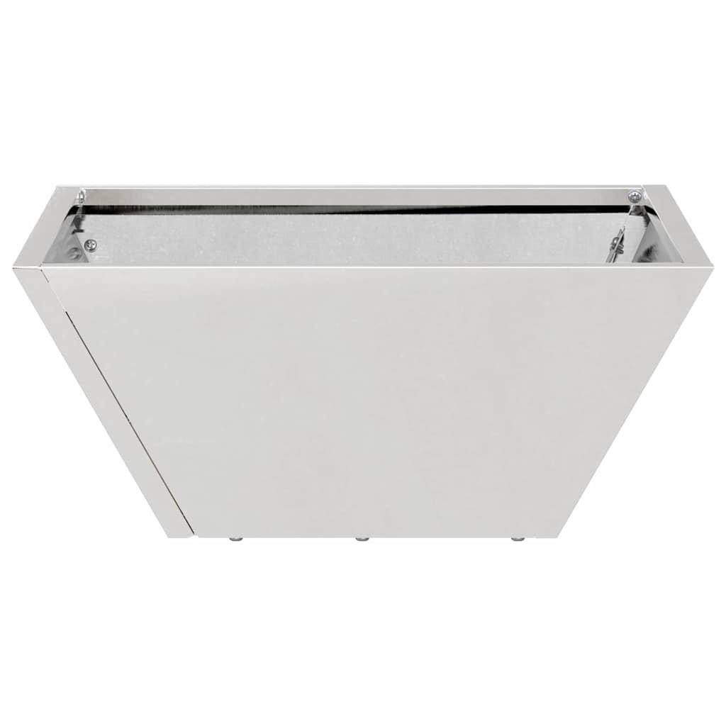 vidaXL Doniczka ogrodowa 5 pcs Srebrny 35 x 35 x 15 cm Stal nierdzewna