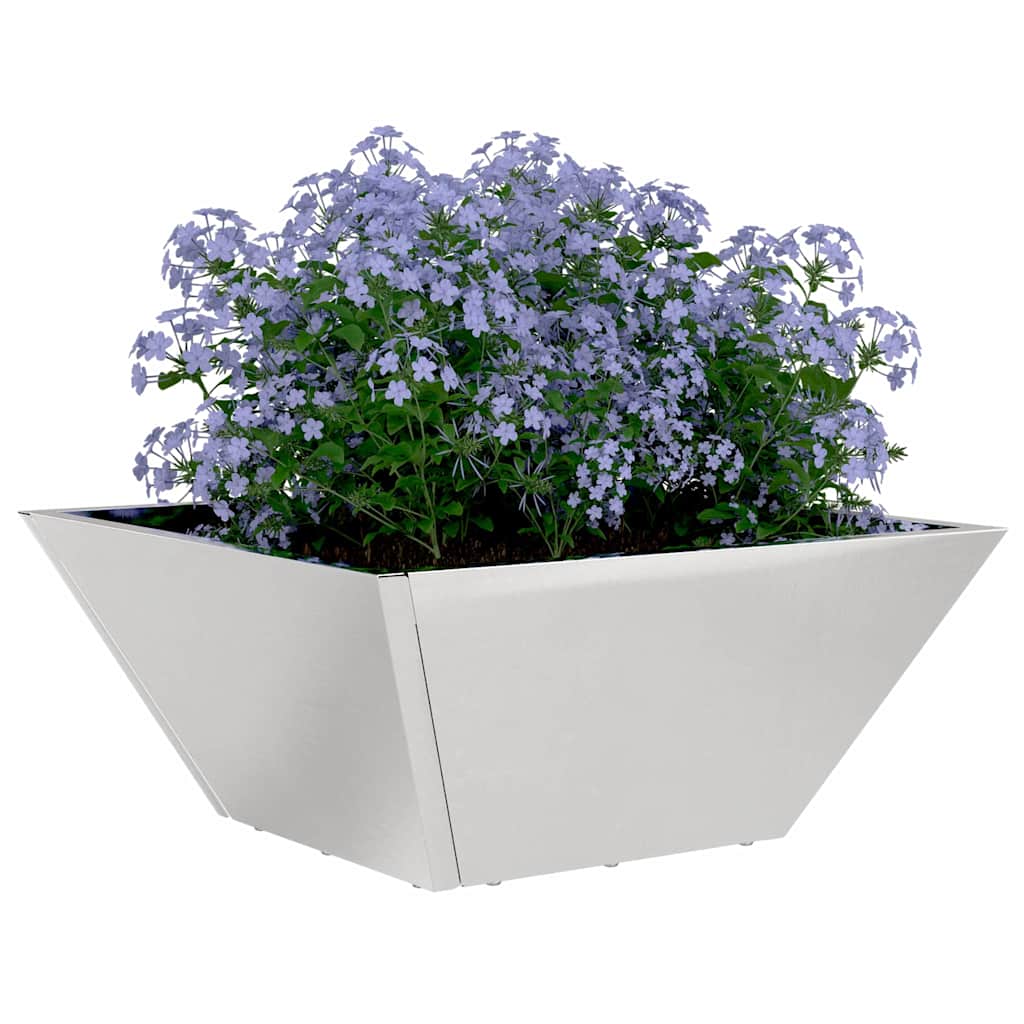 vidaXL Doniczka ogrodowa 5 pcs Srebrny 35 x 35 x 15 cm Stal nierdzewna