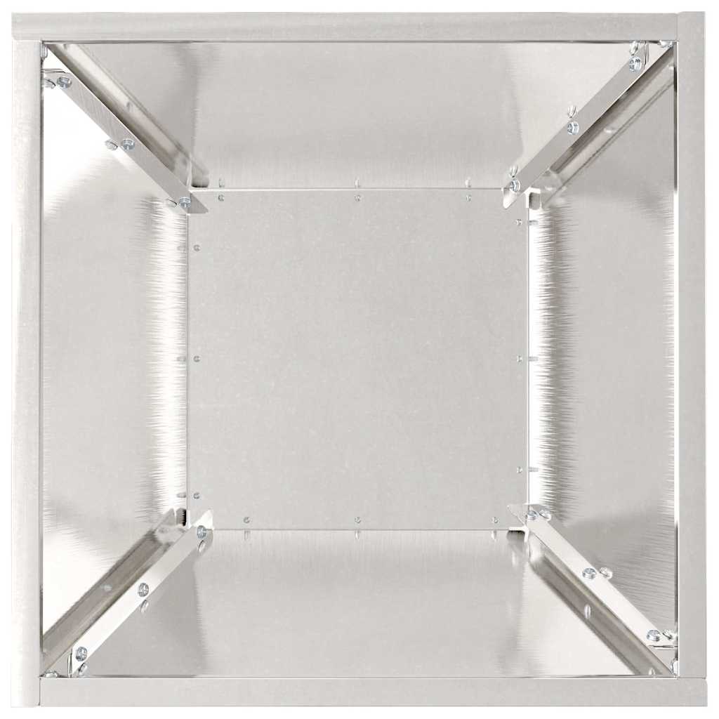 vidaXL Doniczka ogrodowa 5 pcs Srebrny 35 x 35 x 15 cm Stal nierdzewna