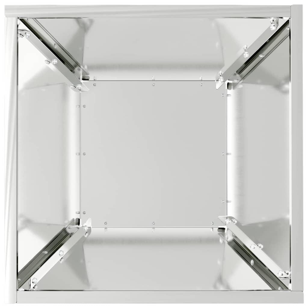 vidaXL Doniczka ogrodowa Srebrny 35 x 35 x 15 cm Stal Galwanizowana