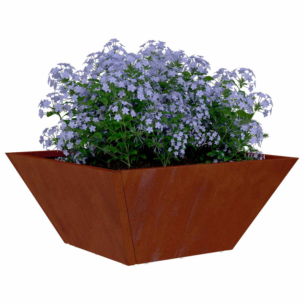 vidaXL Doniczka ogrodowa Rdzawy 35 x 35 x 15 cm